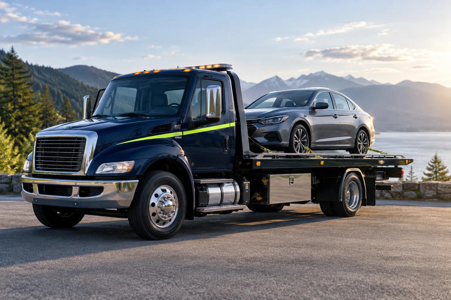 Illustrative towing companies imagery for a service website